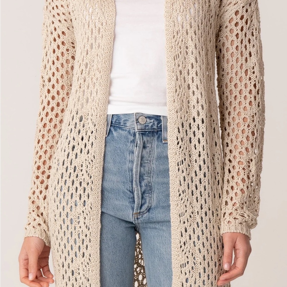 moon & madison Cream Open-Knit Cardigan - Picture 6 of 10